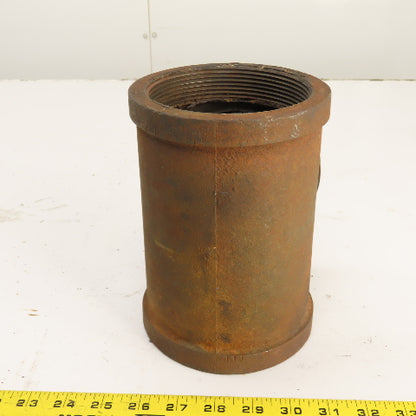 4" x 4" x 4" NPT Black Pipe Malleable Iron Threaded Tee 3-Way
