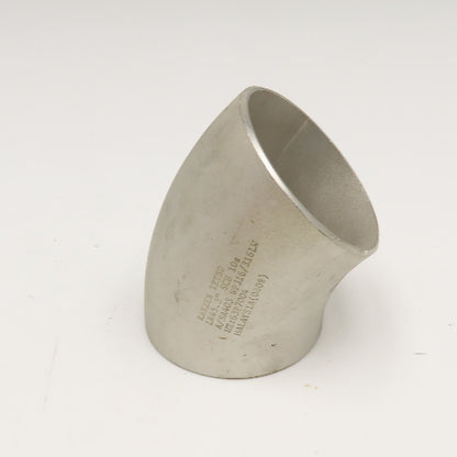 Kanzen Tetsu 3" Stainless Steel Butt Weld 45° Elbow Sch 10S