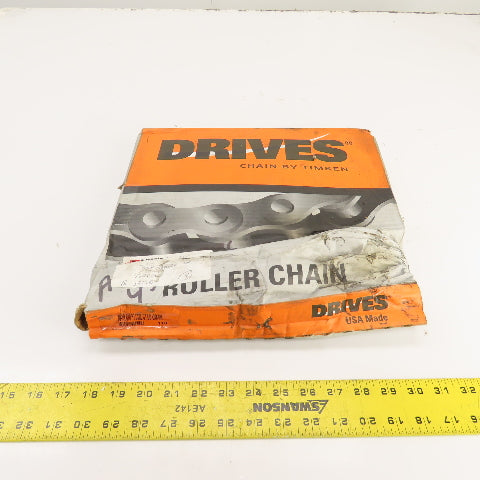 Drives Timken 80-1R 010 10' Long Roller Chain LNK-SH 120 Links 1" Pitch New