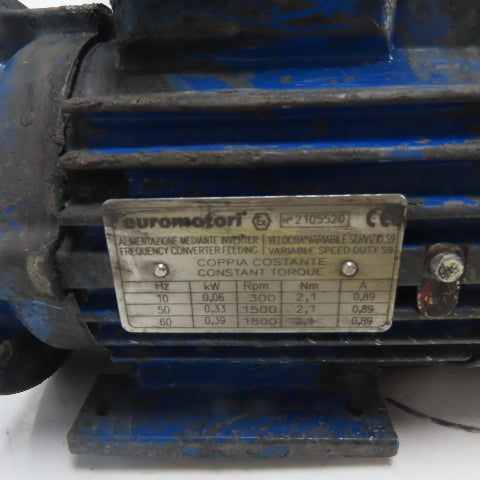 Eromotori MAK 71b-4 0.37KW Electric Motor 3Ph 230/400-460V 1410RPM TESTED