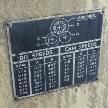 Reed A22 Vertical 3-Die Cylindrical Thread Roller Machine 480V 3PH (Needs Work)