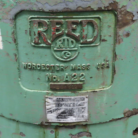 Reed A22 Vertical 3-Die Cylindrical Thread Roller Machine 480V 3PH (Needs Work)