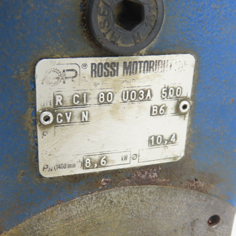 Rossi Motorduttori R CI 80 U03A 500 Gearbox Gear Reducer 10.4:1 Ratio 8.6KW