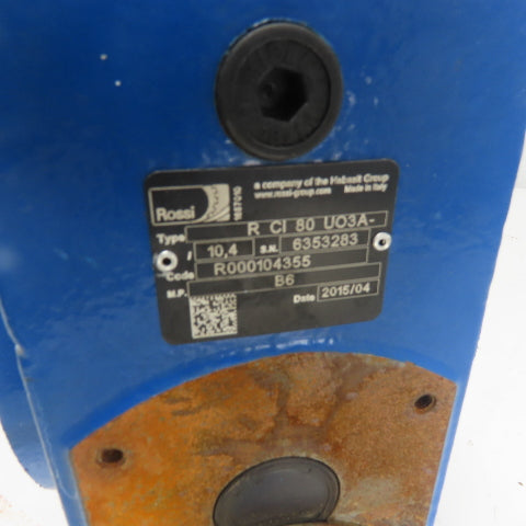 Rossi Motorduttori R CI 80 U03A Gearbox Gear Reducer 10.4:1 Ratio B6