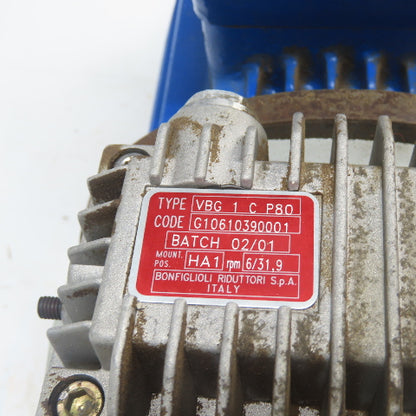 Bonfiglioli AS 25/P 31.27:1 Ratio Gear Motor 0.55KW 280/480V 3Ph W/ VBG 1 C P80
