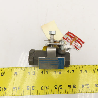 Neles-Jamesbury 1/4" NPT Shut Off Valve Chlorine Service 325°F