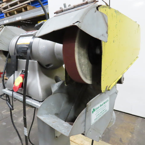 Jet IBG-8SSB 8" 1HP Industrial Pedestal Mount Buffer 120V 1PH W/ Belt Side