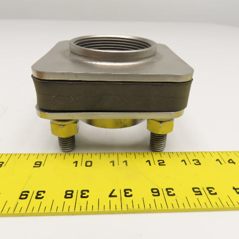 Rhino 2" FNPT x 2" FNPT Stainless Steel Tank Fitting Bulkhead