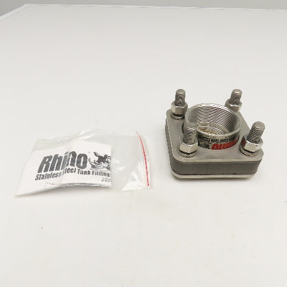 Rhino 2" FNPT x 2" FNPT Stainless Steel Tank Fitting Bulkhead