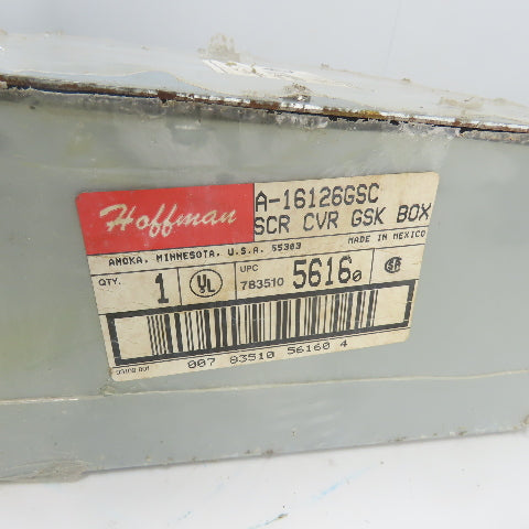 Hoffman A-16126GSC 16" x 12" x 6" Gasketed Screw Cover Electrical Box