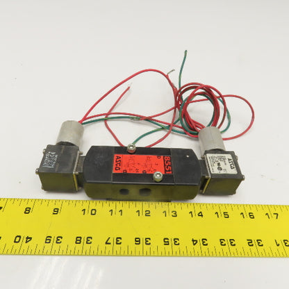 Asco 8551 Double Solenoid Pneumatic Valve 120V Coil