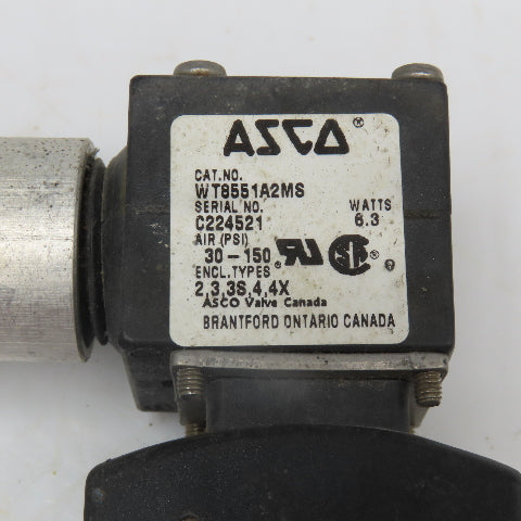 Asco 8551 Double Solenoid Pneumatic Valve 120V Coil