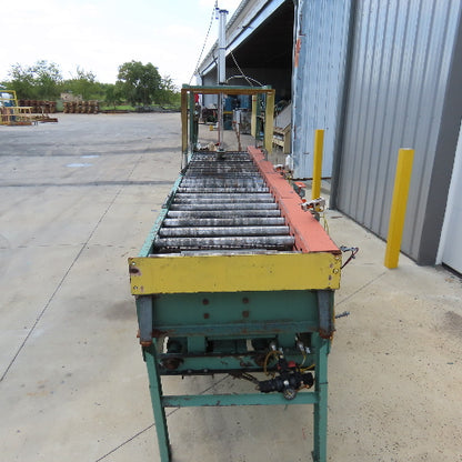 Roach 32" x 142" L Chain Drive Power Roller 3-Section Transfer Conveyor 38FPM