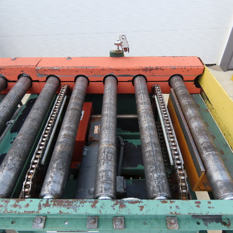 Roach 32" x 142" L Chain Drive Power Roller 3-Section Transfer Conveyor 38FPM