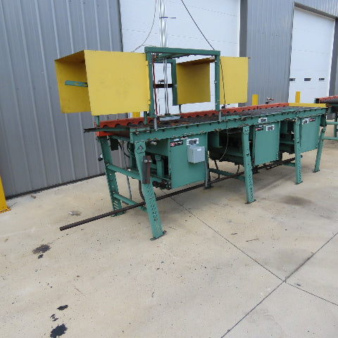 Roach 32" x 142" L Chain Drive Power Roller 3-Section Transfer Conveyor 38FPM
