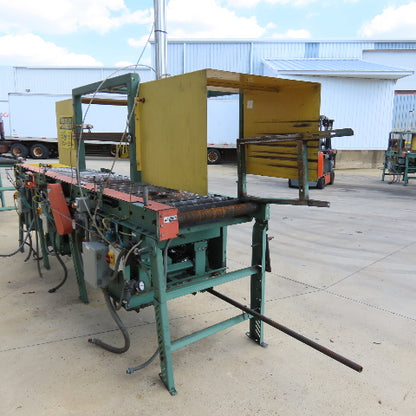 Roach 32" x 142" L Chain Drive Power Roller 3-Section Transfer Conveyor 38FPM