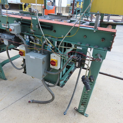 Roach 32" x 142" L Chain Drive Power Roller 3-Section Transfer Conveyor 38FPM