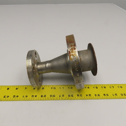 2" x 1" Stainless Steel Lap Joint Flange Mount Reducer Assembly 150# 7"