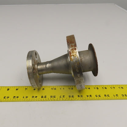 2" x 1" Stainless Steel Lap Joint Flange Mount Reducer Assembly 150# 7"