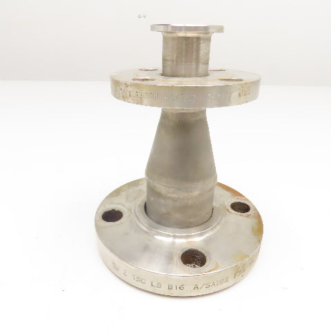 2" x 1" Stainless Steel Lap Joint Flange Mount Reducer Assembly 150# 7"