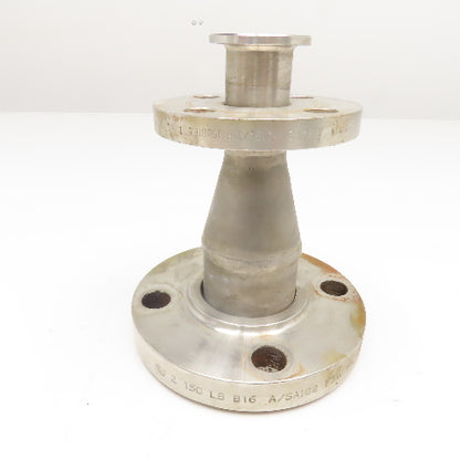 2" x 1" Stainless Steel Lap Joint Flange Mount Reducer Assembly 150# 7"