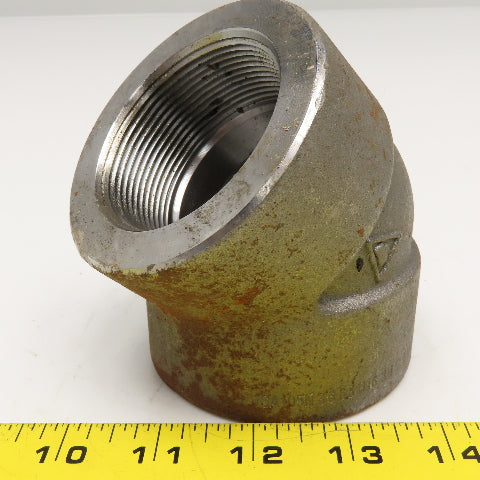 2" NPT Forged Steel Class 3000 A/SA105N Elbow 45°