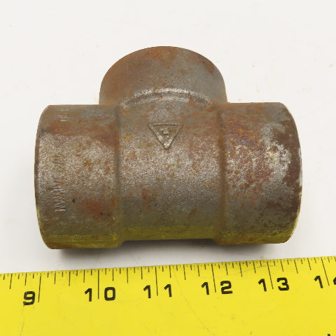 1-1/4" NPT Forged Steel Class 3000 A/SA105N TEE Pipe Fitting