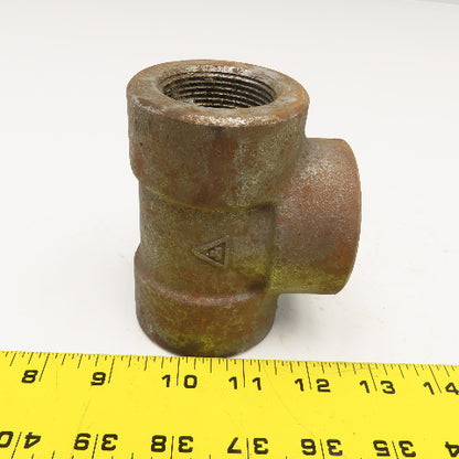 1-1/4" NPT Forged Steel Class 3000 A/SA105N TEE Pipe Fitting