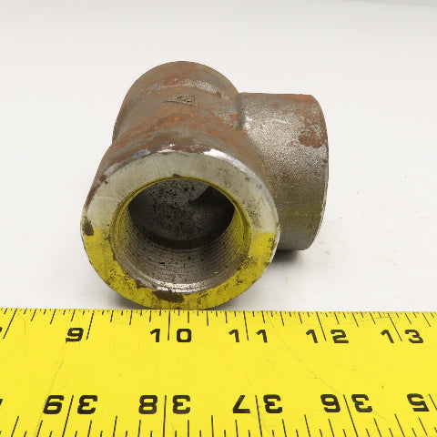 1-1/4" NPT Forged Steel Class 3000 A/SA105N TEE Pipe Fitting