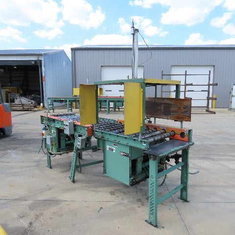 Roach 32" x 9' L Chain Slave Driven Power Roller Transfer Conveyor 2.5" OD