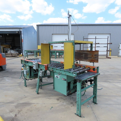 Roach 32" x 9' L Chain Slave Driven Power Roller Transfer Conveyor 2.5" OD