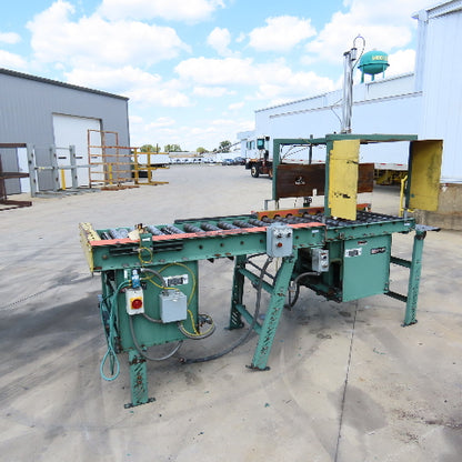 Roach 32" x 9' L Chain Slave Driven Power Roller Transfer Conveyor 2.5" OD
