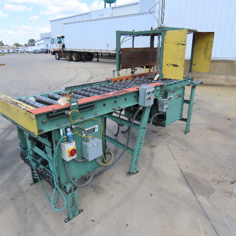 Roach 32" x 9' L Chain Slave Driven Power Roller Transfer Conveyor 2.5" OD
