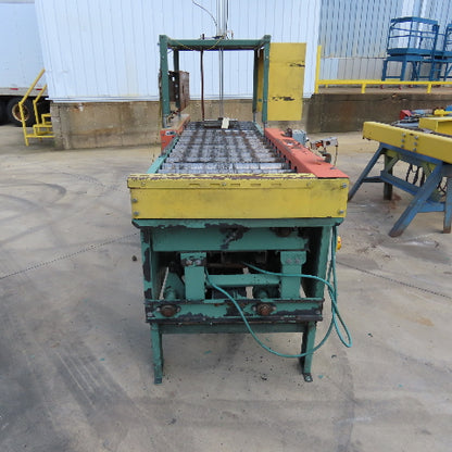 Roach 32" x 9' L Chain Slave Driven Power Roller Transfer Conveyor 2.5" OD