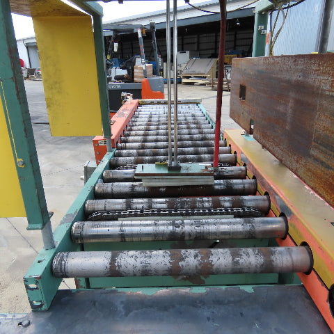 Roach 32" x 9' L Chain Slave Driven Power Roller Transfer Conveyor 2.5" OD