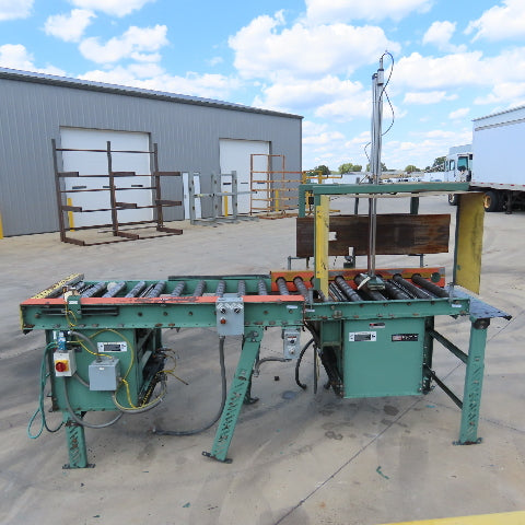 Roach 32" x 9' L Chain Slave Driven Power Roller Transfer Conveyor 2.5" OD
