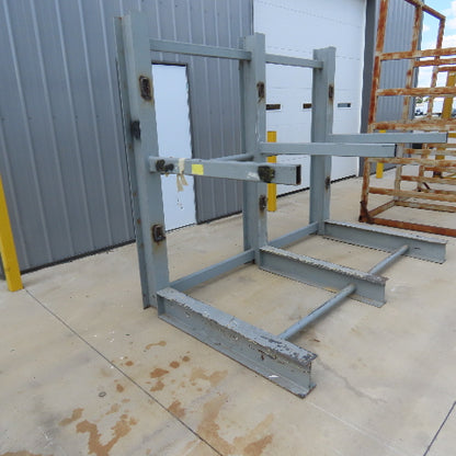 84" Tall Single Sided 3-Post Cantilever Rack 99" Wide x 48" Deep 1-Tier (Welded)