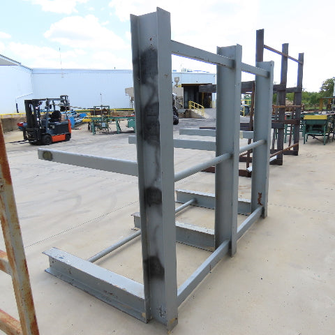 84" Tall Single Sided 3-Post Cantilever Rack 99" Wide x 48" Deep 1-Tier (Welded)