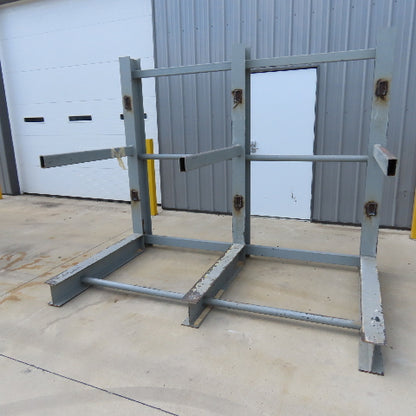84" Tall Single Sided 3-Post Cantilever Rack 99" Wide x 48" Deep 1-Tier (Welded)