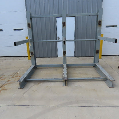 84" Tall Single Sided 3-Post Cantilever Rack 99" Wide x 48" Deep 1-Tier (Welded)