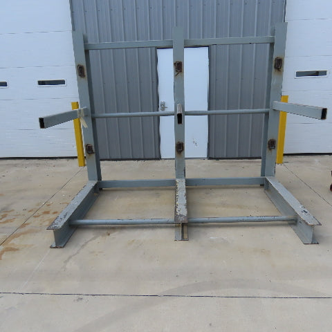 84" Tall Single Sided 3-Post Cantilever Rack 99" Wide x 48" Deep 1-Tier (Welded)