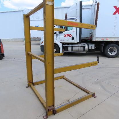 7' Tall Single Sided 2-Post Cantilever Rack 58" Wide x 48" Deep 2-Tier (Welded