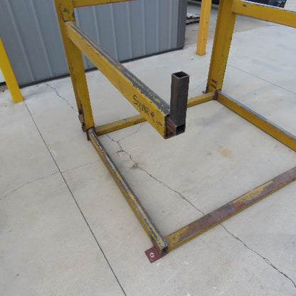 7' Tall Single Sided 2-Post Cantilever Rack 58" Wide x 48" Deep 2-Tier (Welded