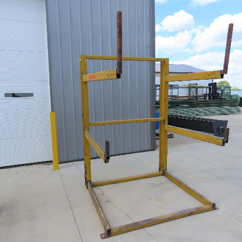 7' Tall Single Sided 2-Post Cantilever Rack 58" Wide x 48" Deep 2-Tier (Welded