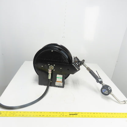 Balcrank 2120-013 50' x1/2" Medium Pressure Oil Hose Reel W/Graco Dispense Meter