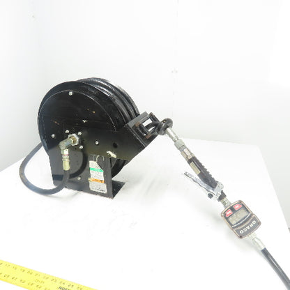Balcrank 2120-013 50' x1/2" Medium Pressure Oil Hose Reel W/Graco Dispense Meter
