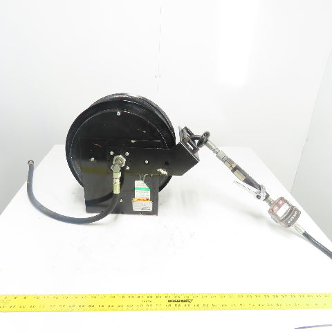 Balcrank 2120-013 50' x1/2" Medium Pressure Oil Hose Reel W/Graco Dispense Meter