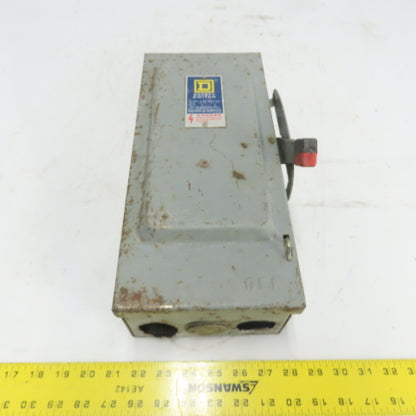 Square D H 361 30A Fusible Safety Disconnect Switch 3Ph 600VAC