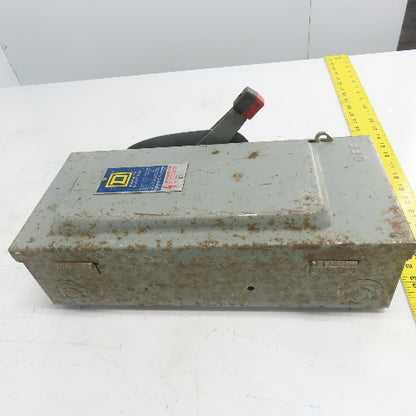 Square D H 361 30A Fusible Safety Disconnect Switch 3Ph 600VAC