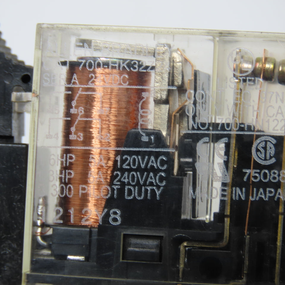 Allen Bradley 700-HN122 700-HK32Z24 Relay Module 24VDC Coil Lot Of 5